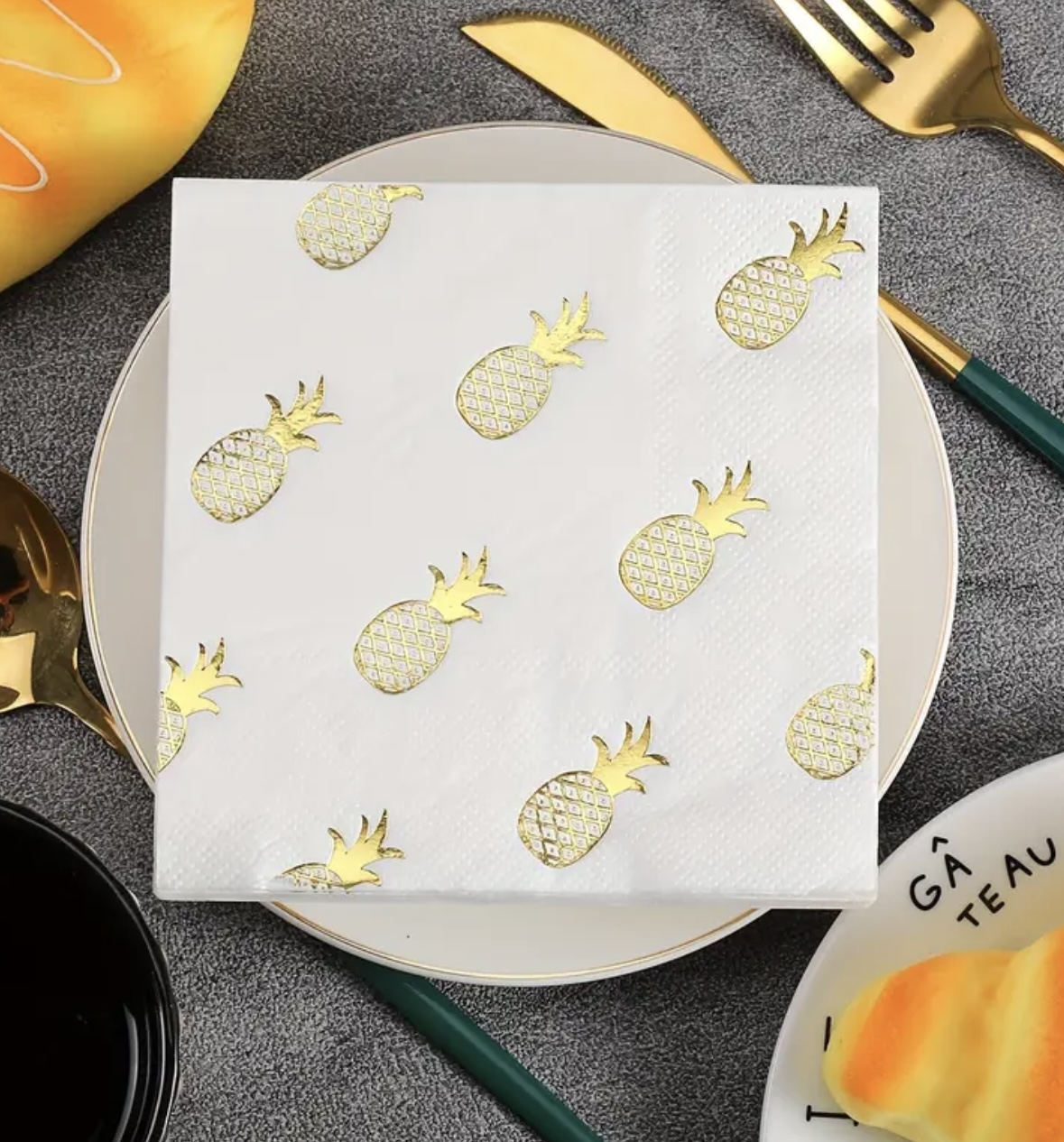 Servíettur - ananas