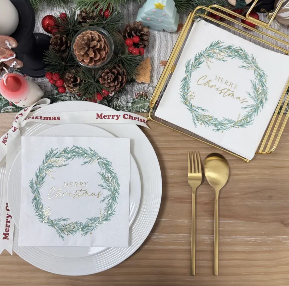 Servíettur - merry christmas